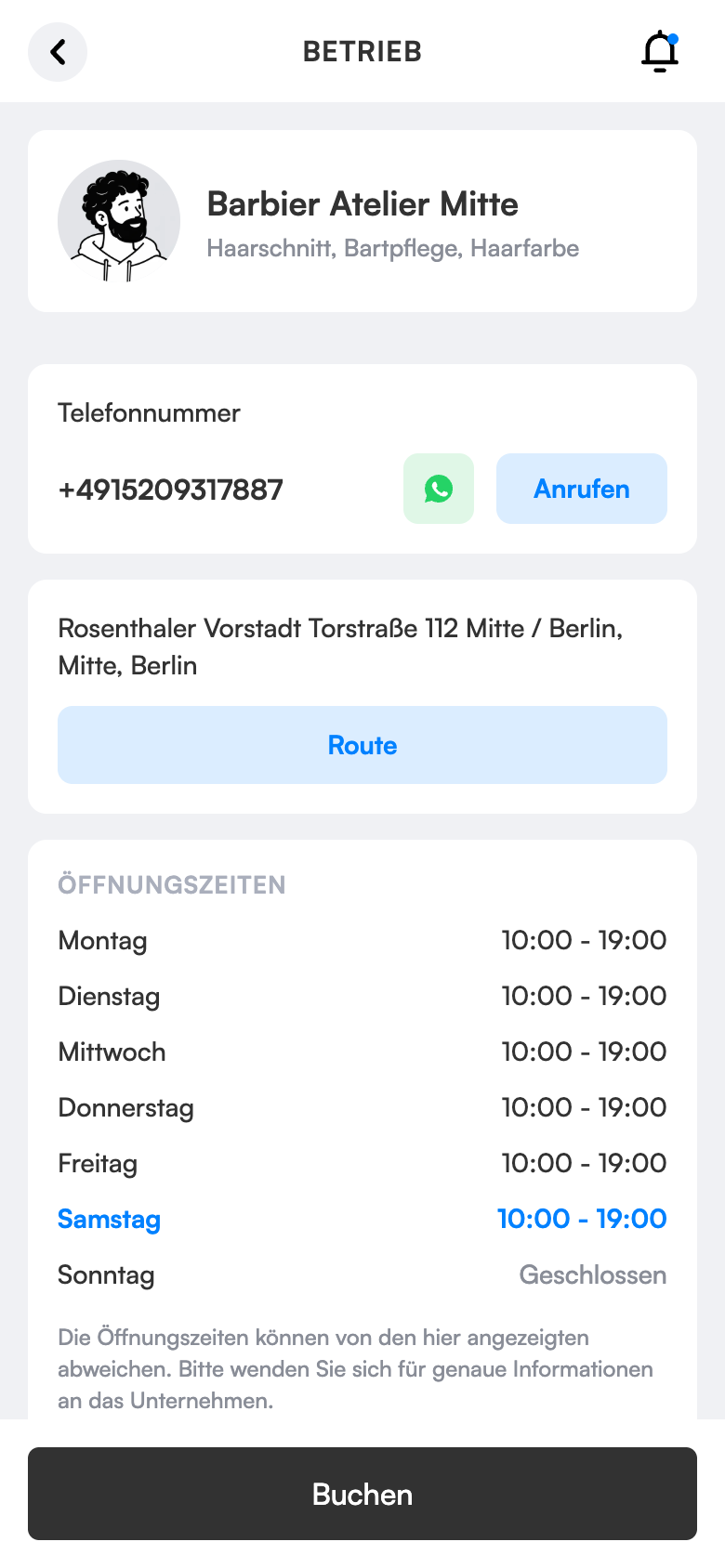 Online-Buchung