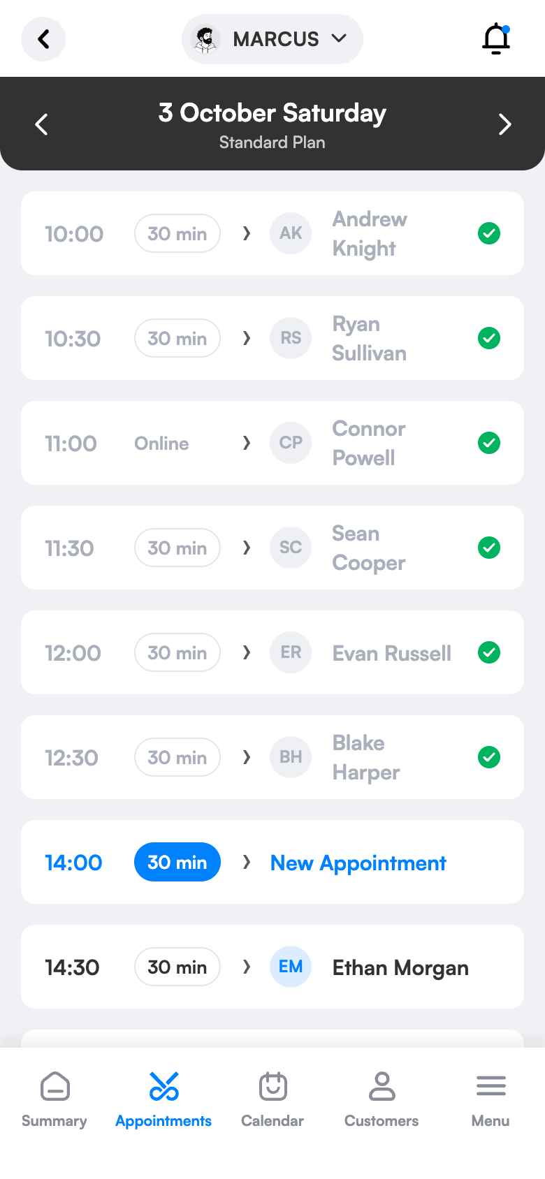 Appointment tracking