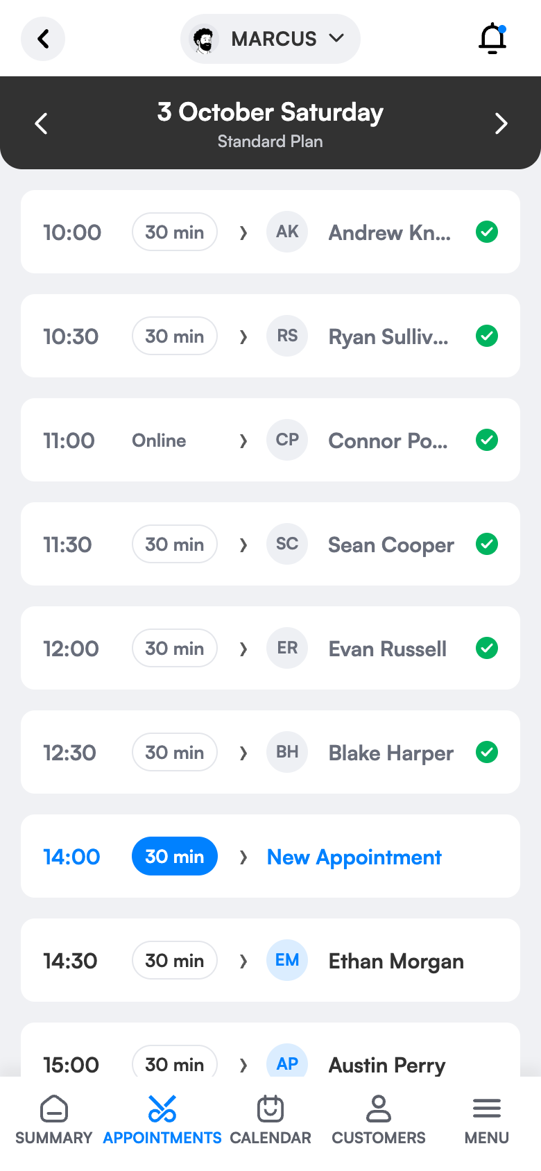 Web panel phone view