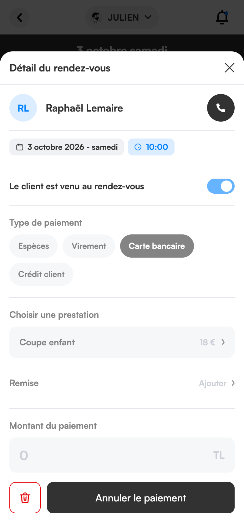 Prix à l’encaissement