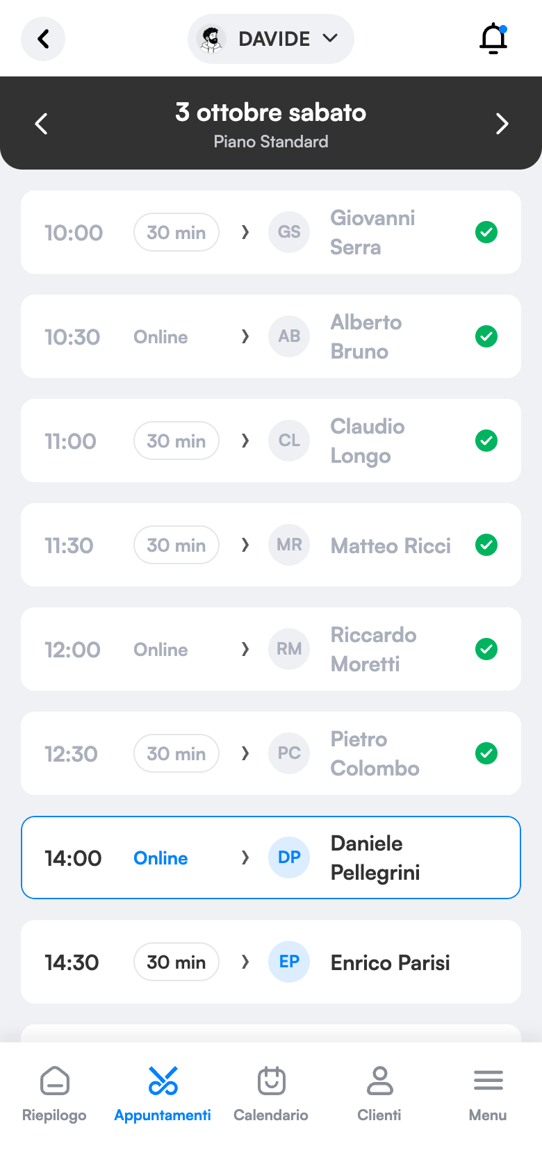 Gestione appuntamenti