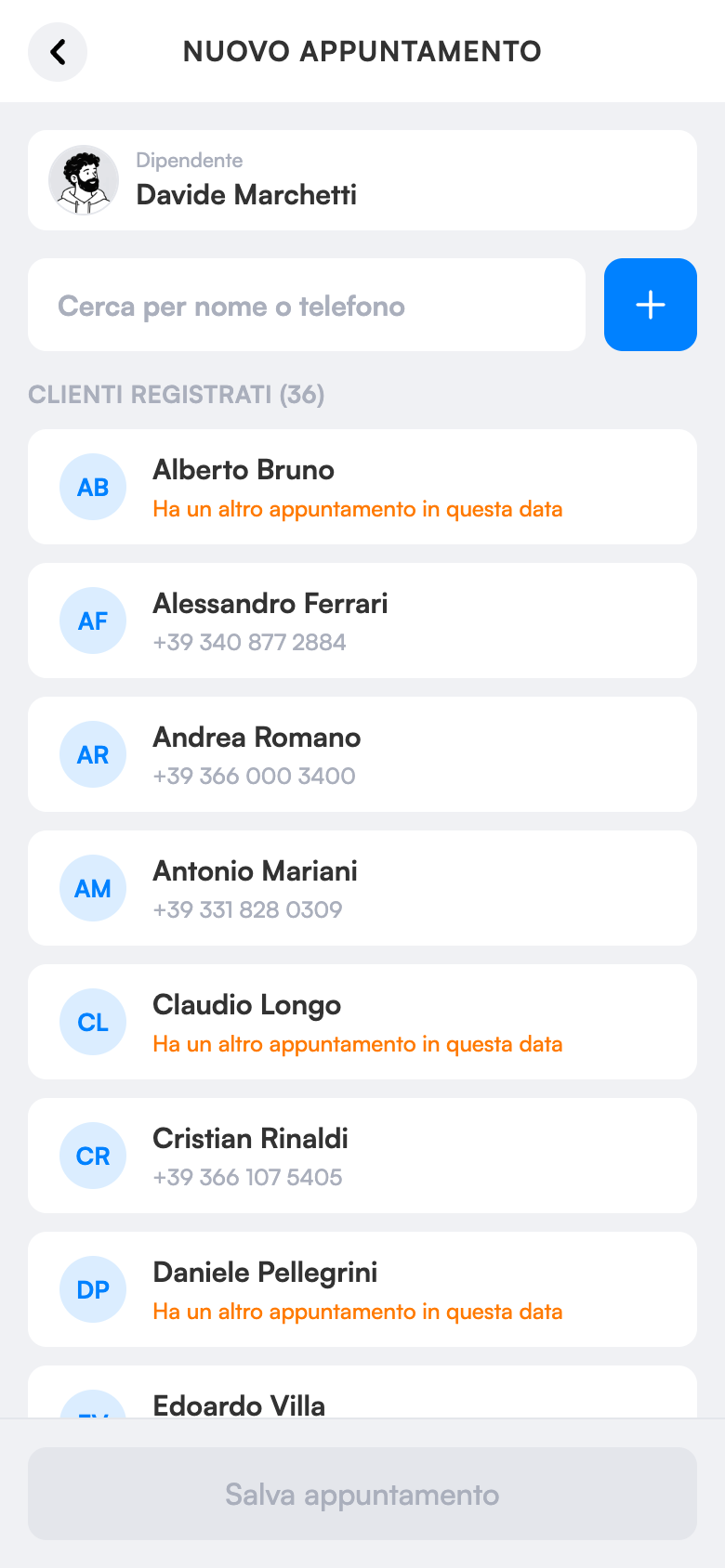 Inizino ad arrivare gli appuntamenti