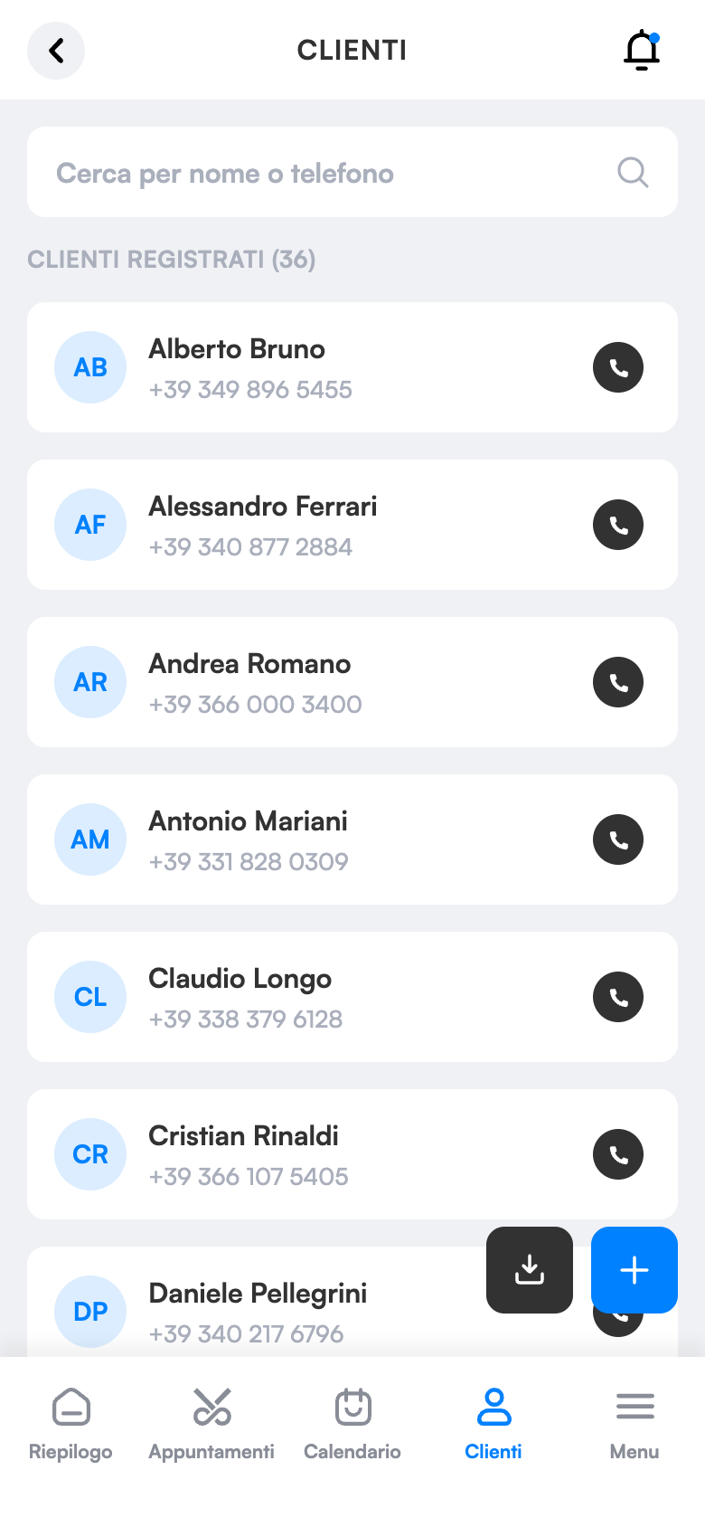 Elenco clienti