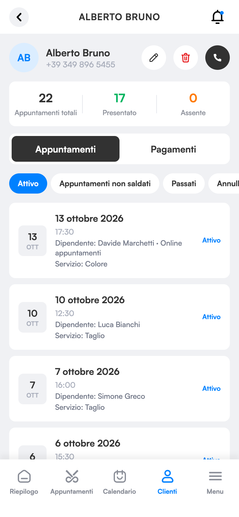 Gestione clienti
