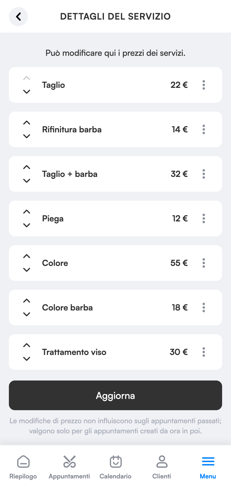 Configura il tuo salone