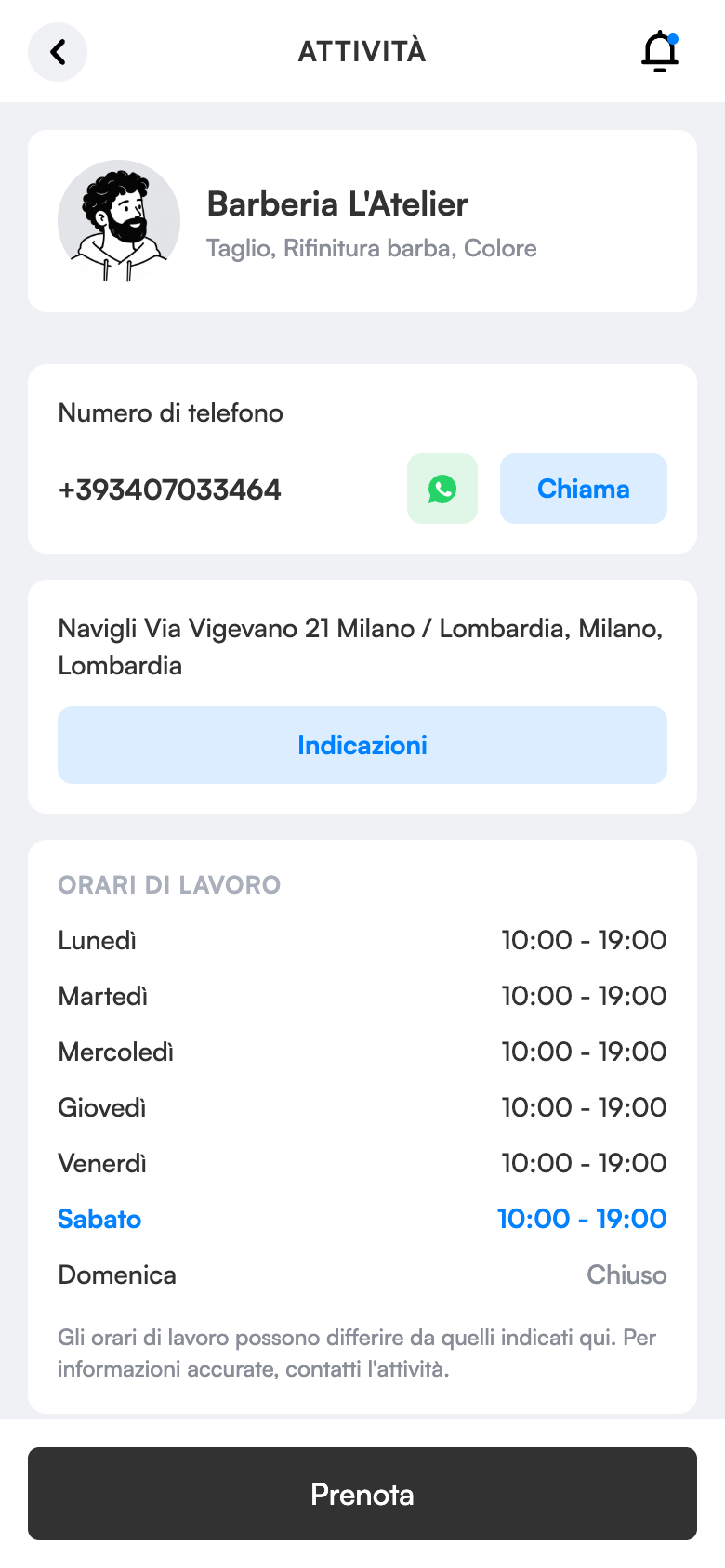 Prenotazione online