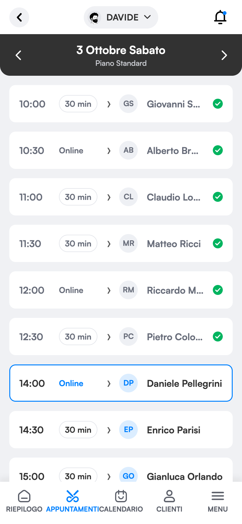 Pannello web in vista telefono