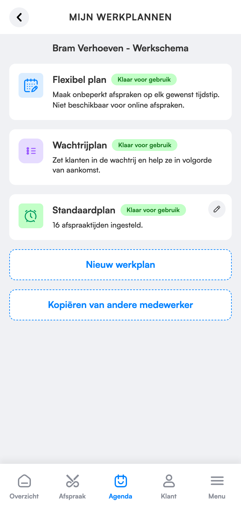 Werkroosterscherm