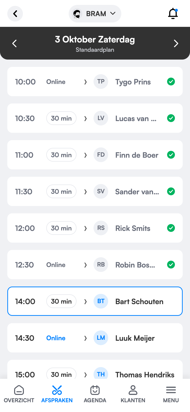 Webpaneel in telefoonweergave