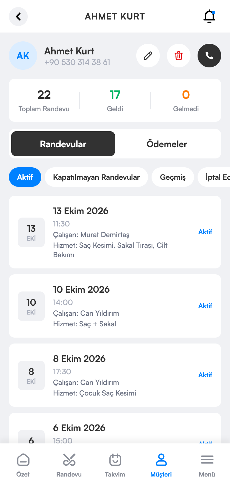 Müşteri yönetimi